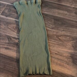 H&M Green Ribbed Dress